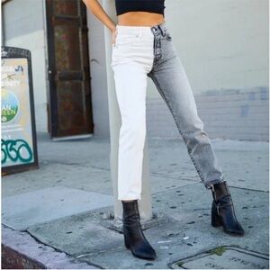 Revice True Love Checkmate Two Tone Button Fly Jeans SZ 25 EUC